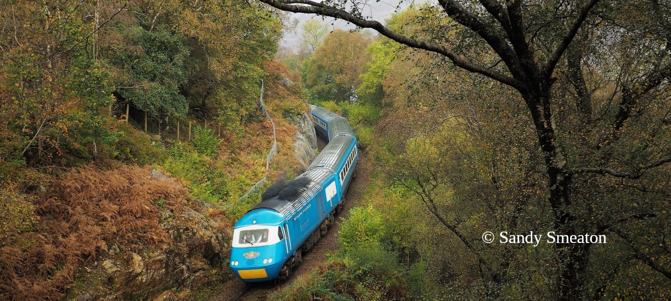 43046+43055 09.12 Fort William – Reading at Pulpit Rock 25.10.21