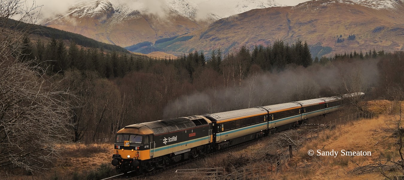 LSL ScotRail Express at Glen Falloch, March 2024